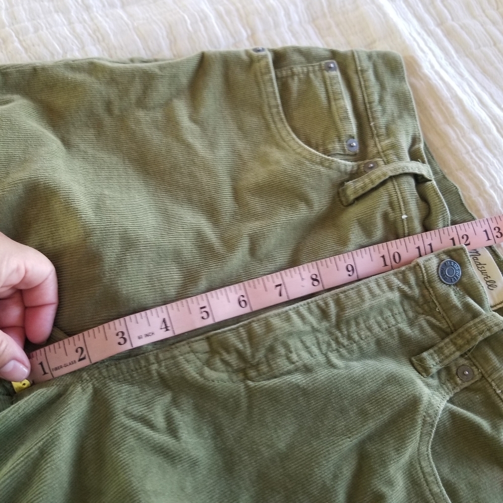 Madewell Olive Green Corduroy Straight Leg Pants - Picture 7 of 8